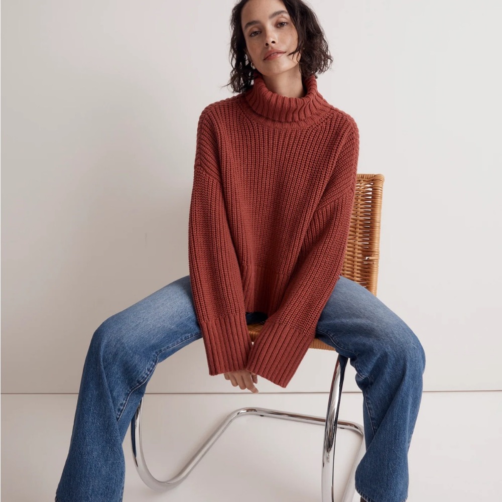 Madewell Wide Rib Turtleneck Sweater, NWT